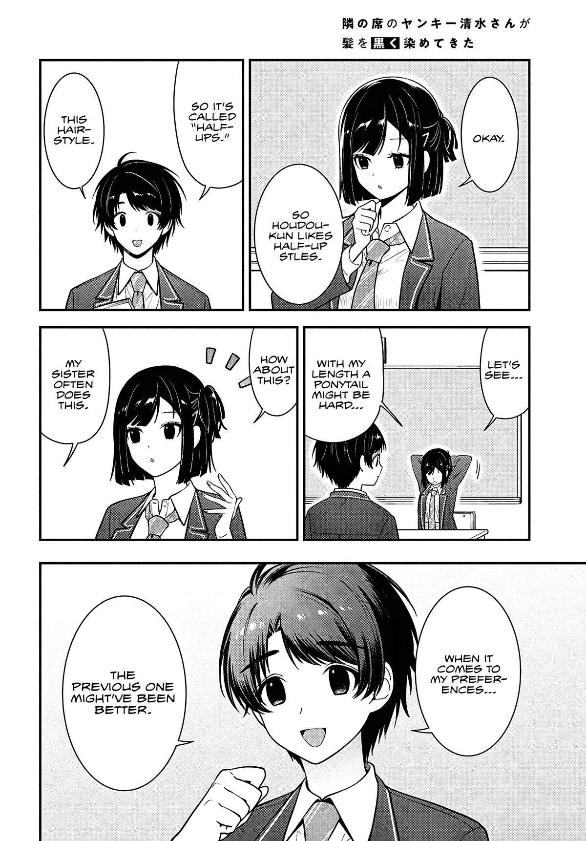 The Delinquent Shimizu-san Sitting Next to Me Has Dyed Her Hair Black Chapter 11 page 20 - 