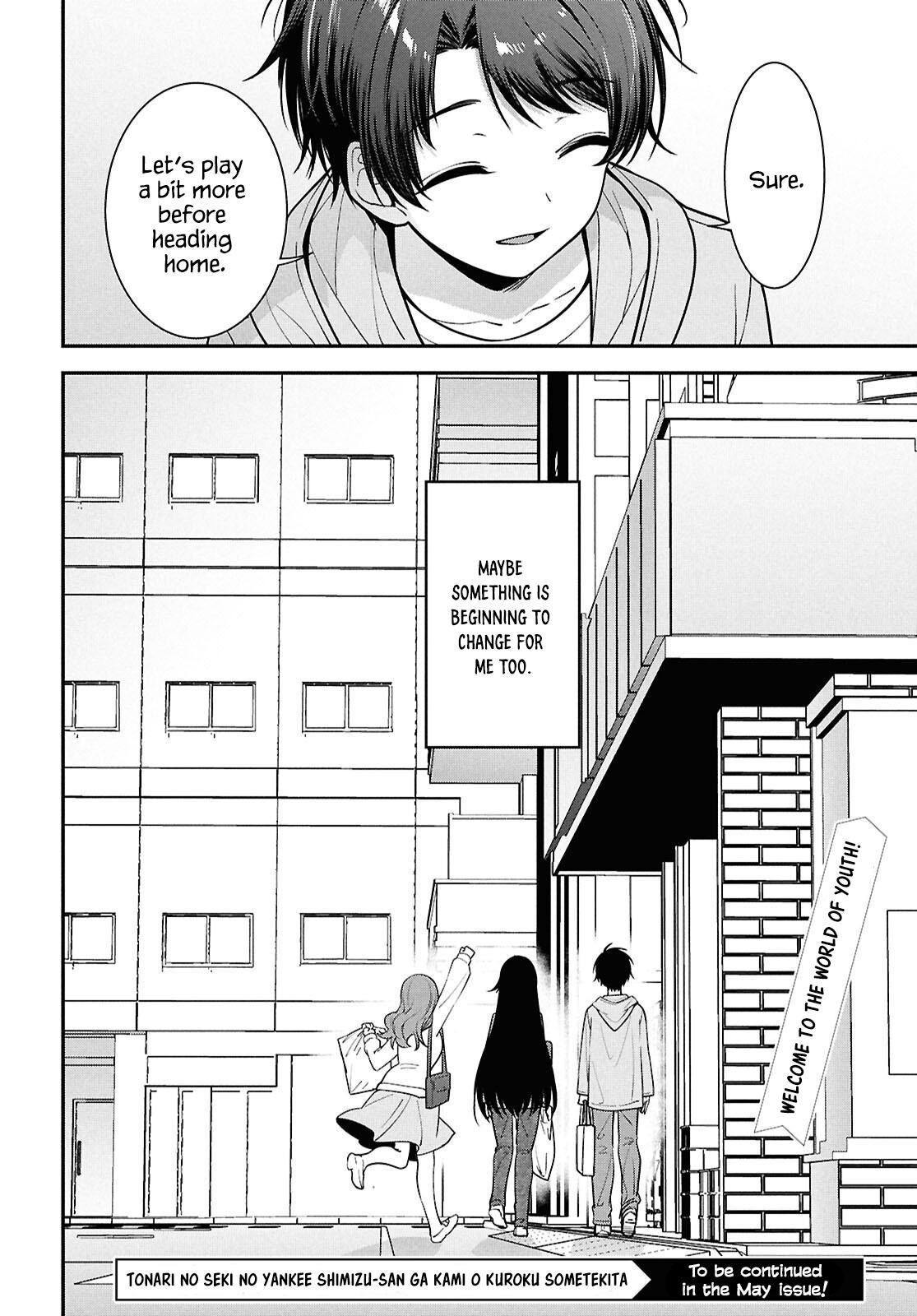The Delinquent Shimizu-san Sitting Next to Me Has Dyed Her Hair Black Chapter 6 page 28 - 