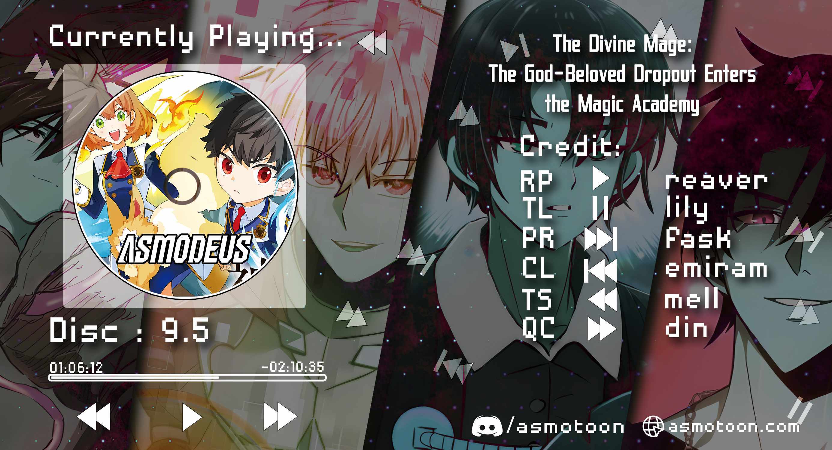 The Divine Mage: The God-Beloved Dropout Enters the Magic Academy Chapter 9.3 page 1 - 
