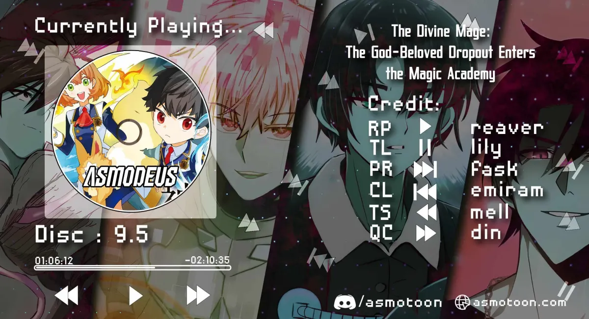 The Divine Mage: The God-Beloved Dropout Enters the Magic Academy Chapter 9.4 page 1 - 