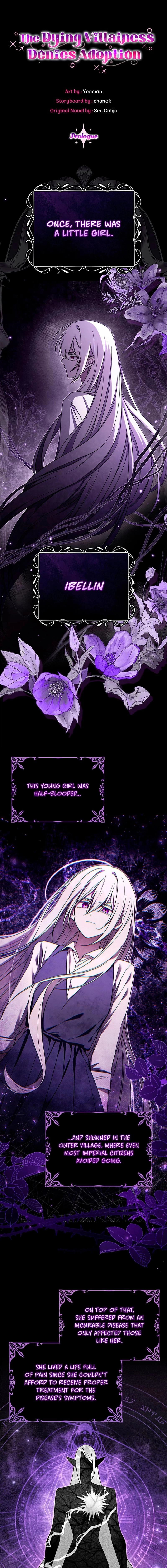 The Dying Villainess Denies Adoption Chapter 0 page 1 - 