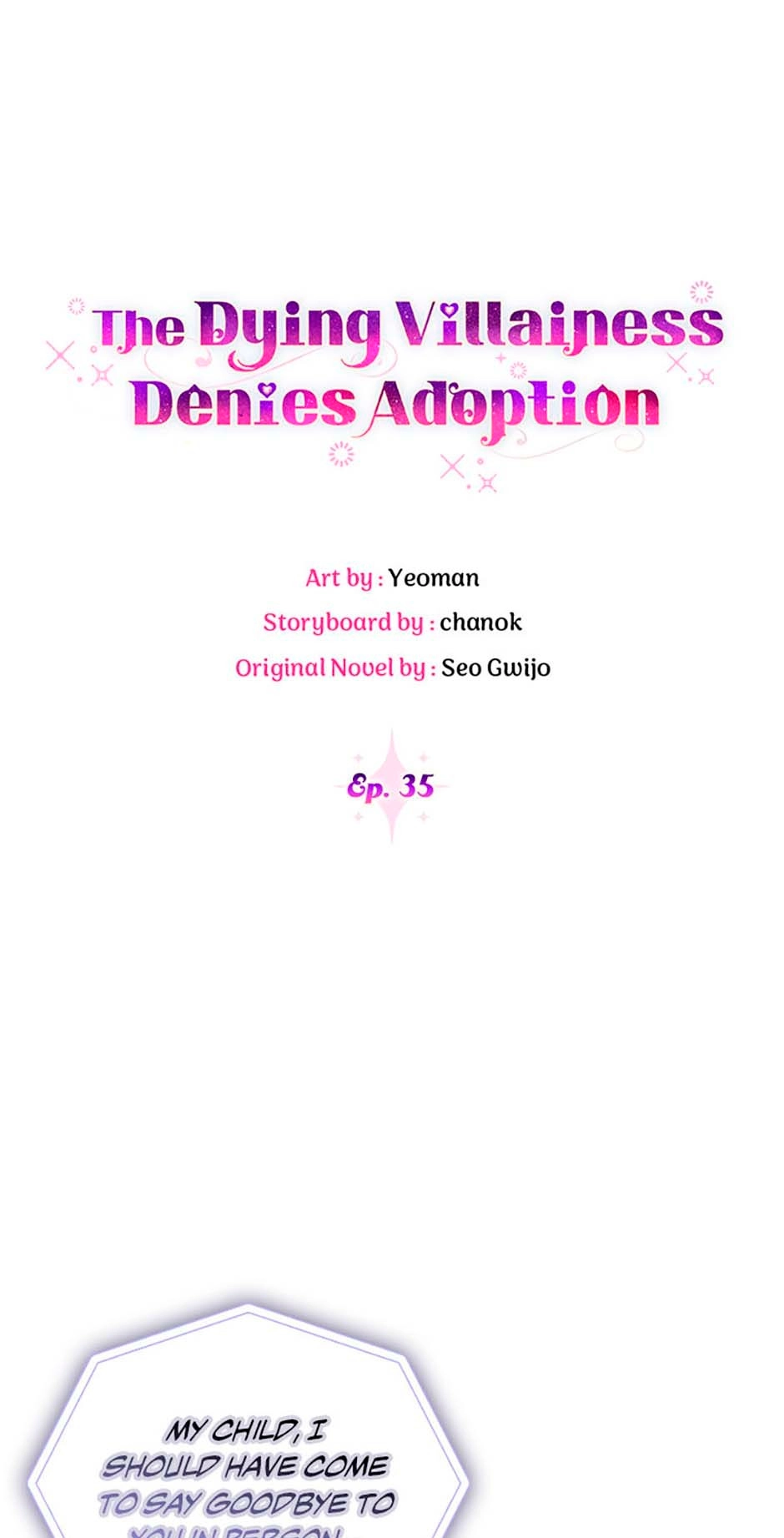 The Dying Villainess Denies Adoption Chapter 35 page 37 - 