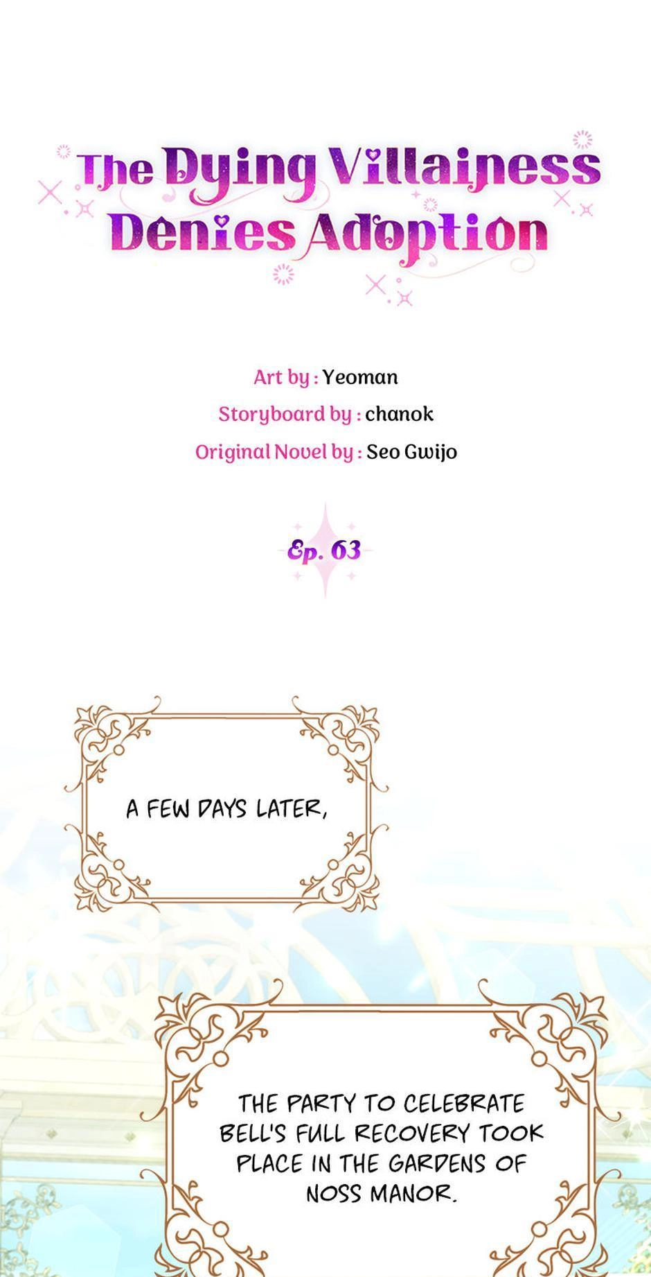 The Dying Villainess Denies Adoption Chapter 63 page 1 - 