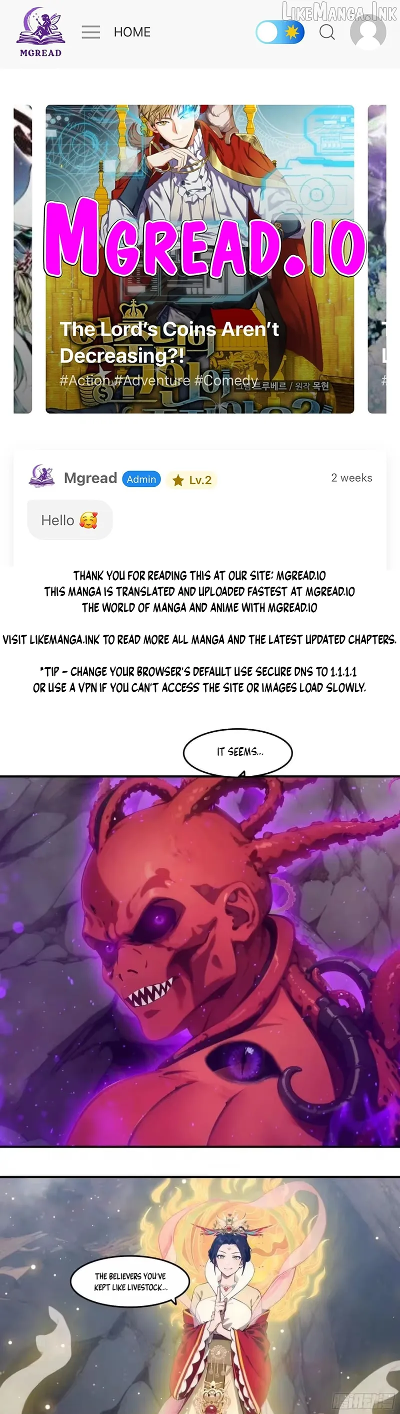 The Evil God Descends, I Own Great Hell Chapter 121 page 1 - 