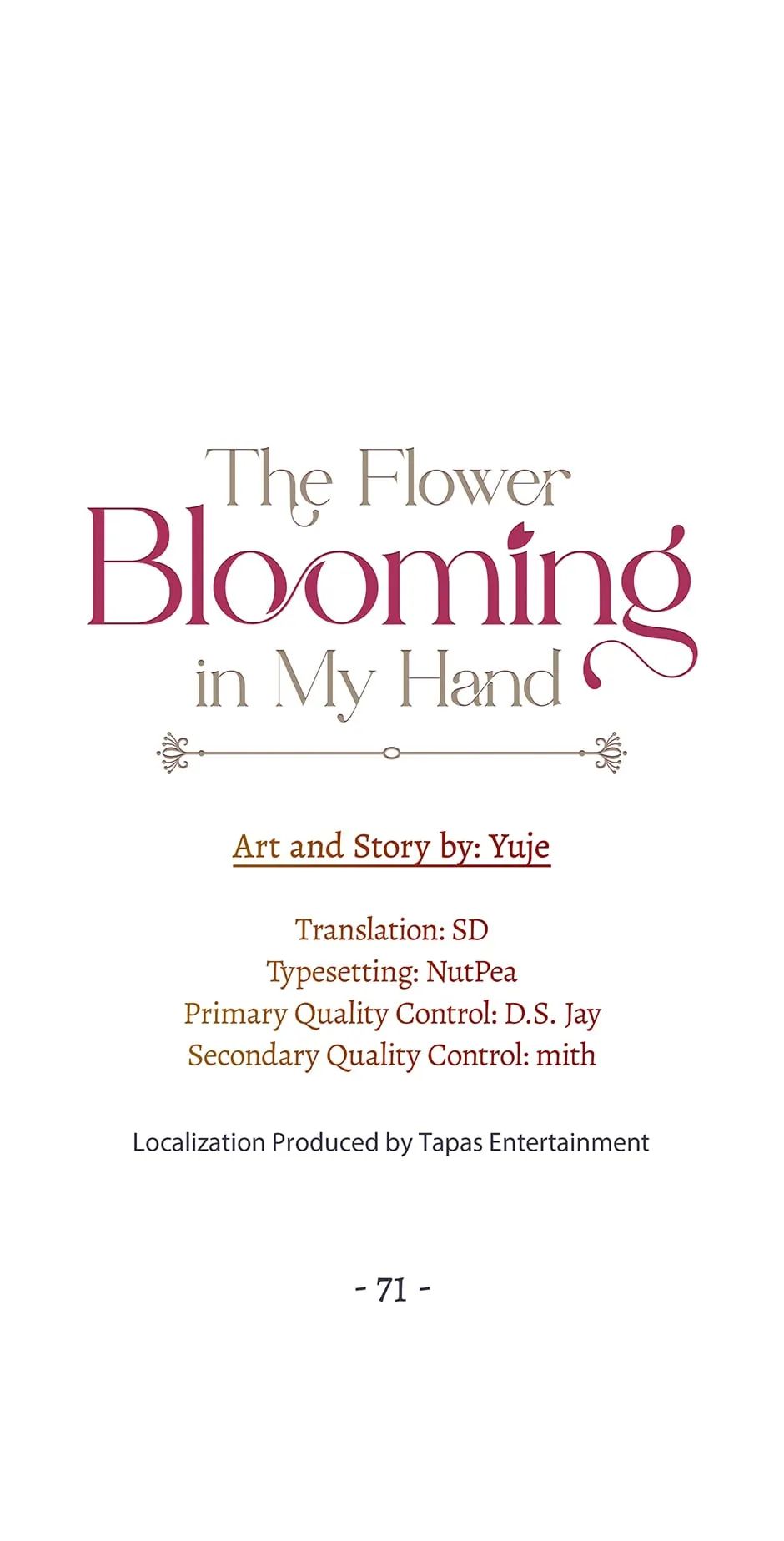 The Flower Blooming in My Hand Chapter 71 page 36 - 
