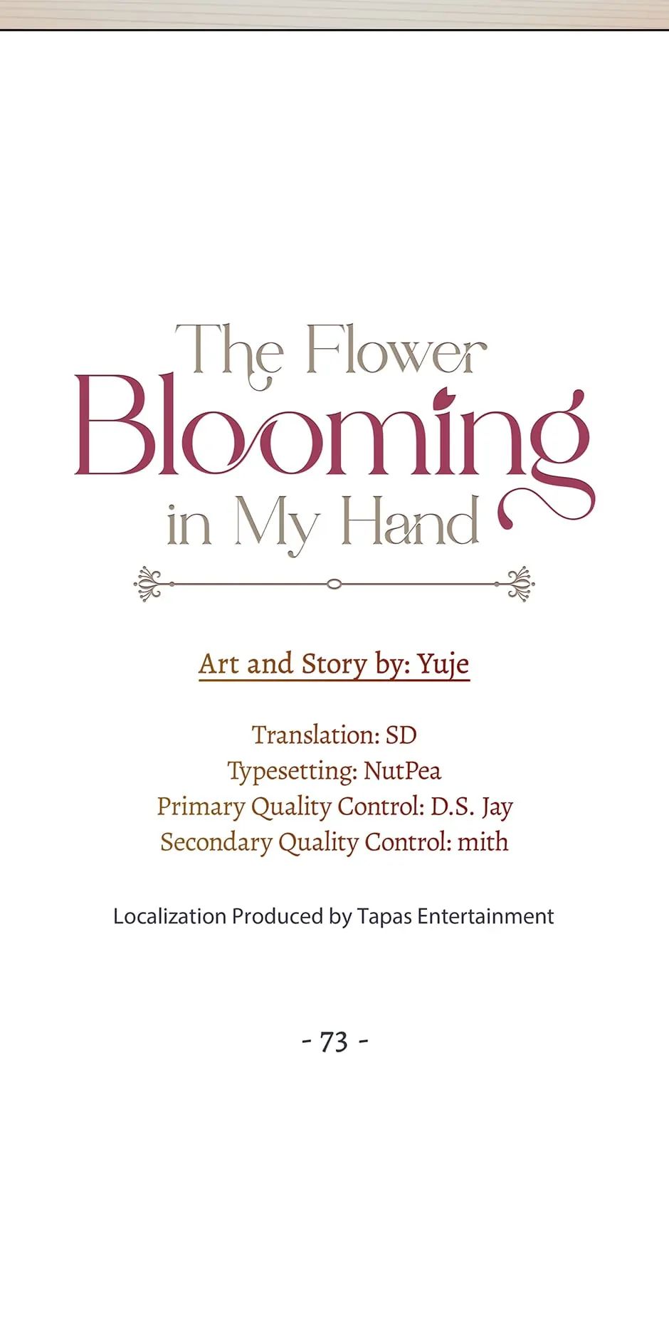 The Flower Blooming in My Hand Chapter 73 page 38 - 