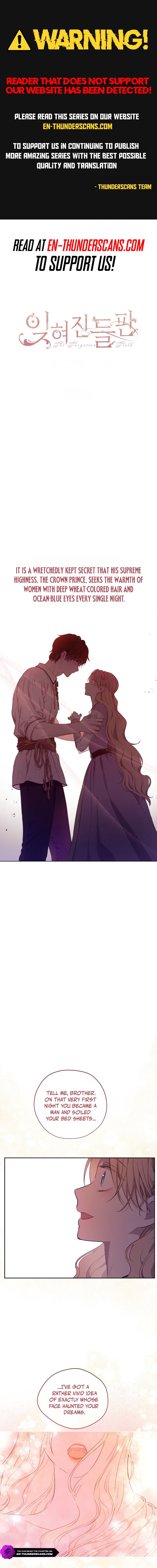 The Forgotten Field Chapter 28 page 1 - 
