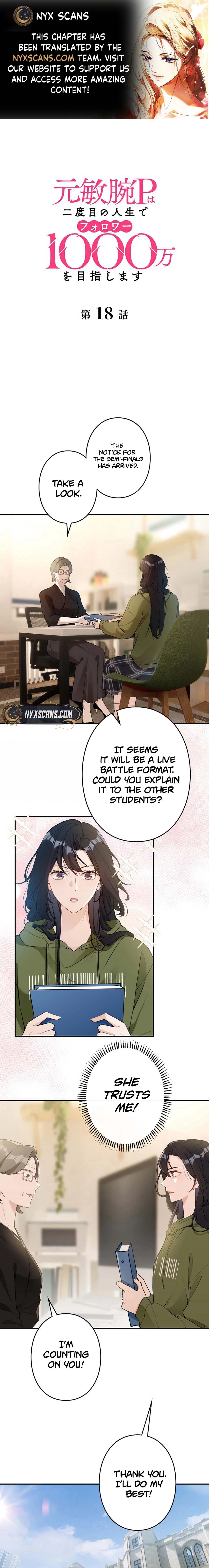 The Former Ace Producer Aims for 10 Million Followers in Her Second Life Chapter 18 page 1 - 