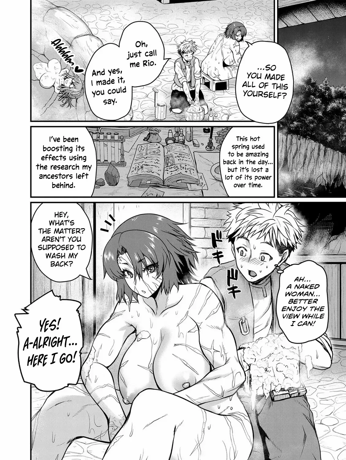 The Frontier Bathhouse Turns Into a Harem: The Overpowered Effects of a Run-Down Hot Spring Deep in the Mountains Make It Super Popular with Female Adventurers Chapter 1 page 32 - 