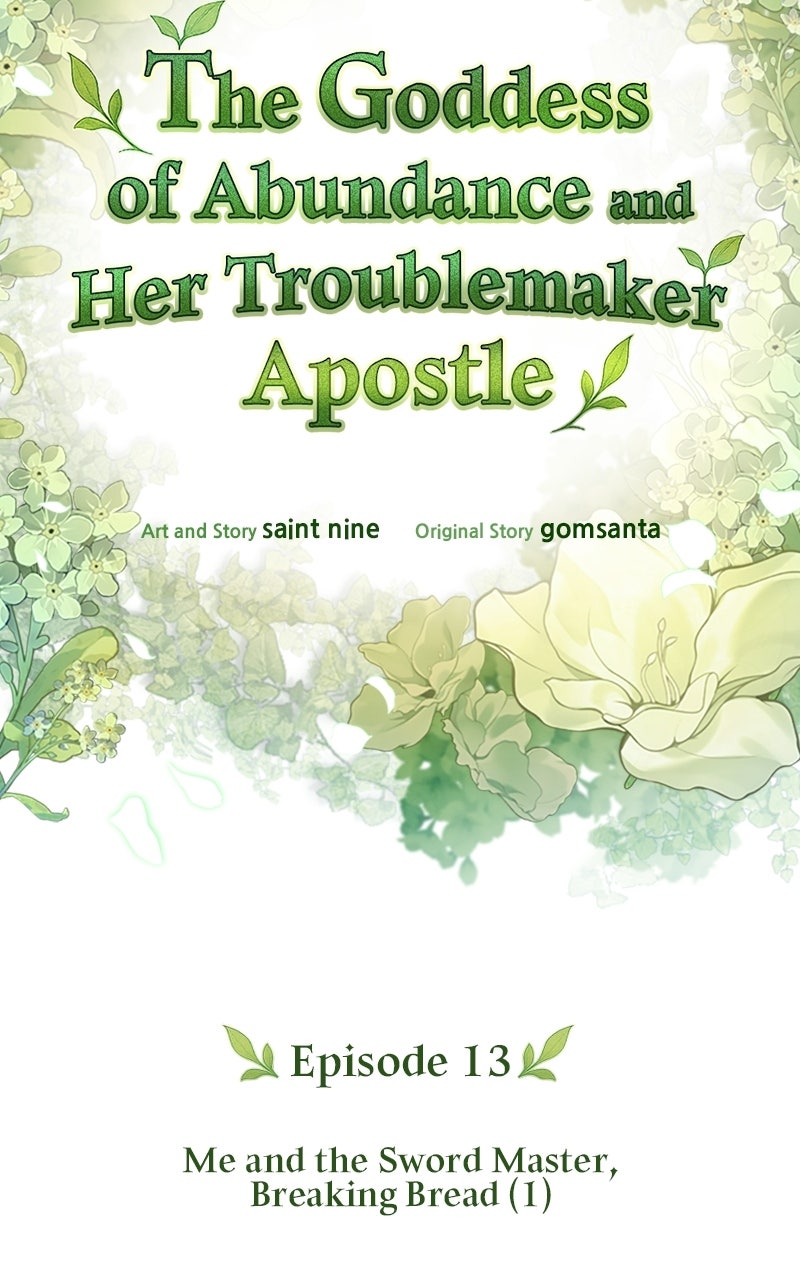 The Goddess of Abundanceand Her Troublemaker Apostle Ep. 13 - Me and the Sword Master, Breaking Bread (1) page 62 - 