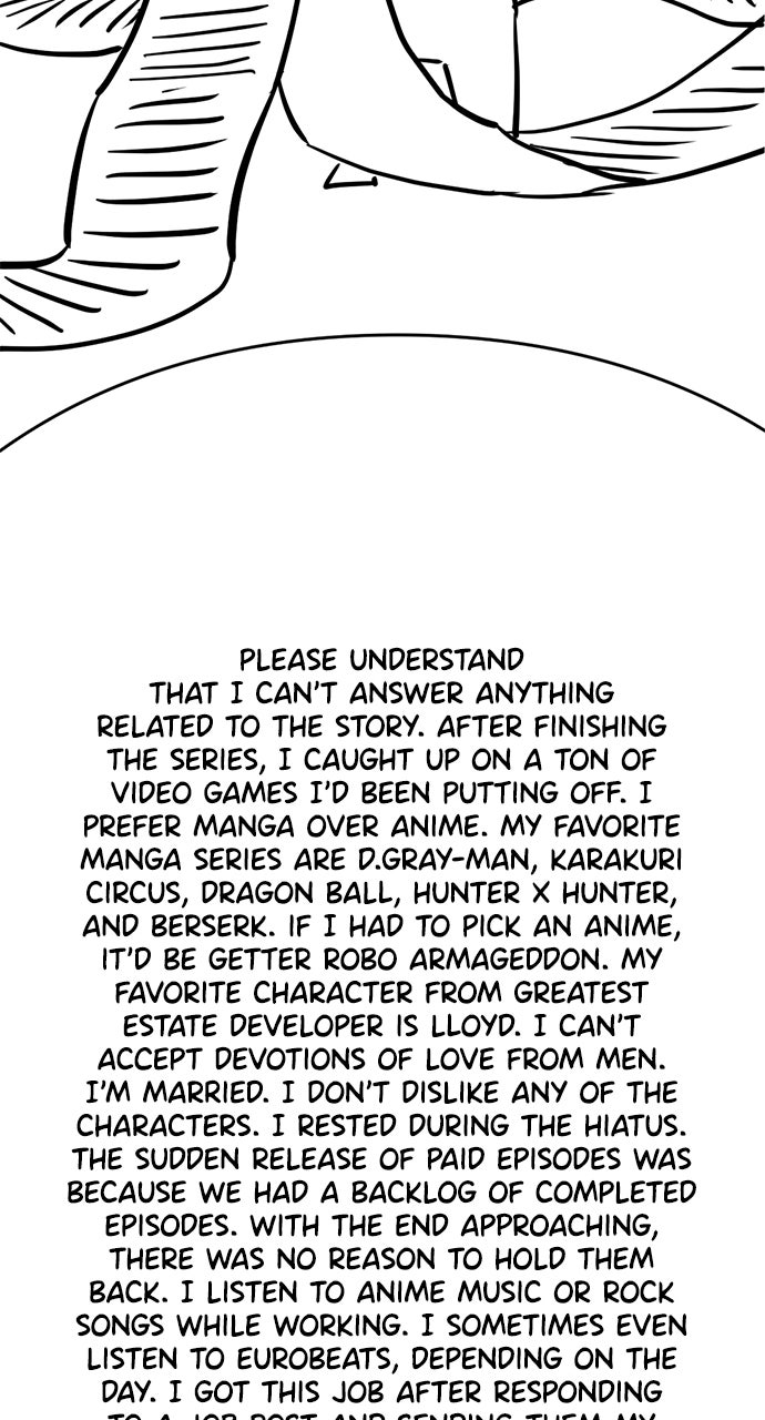 The Greatest Estate Developer Afterword page 134 - 