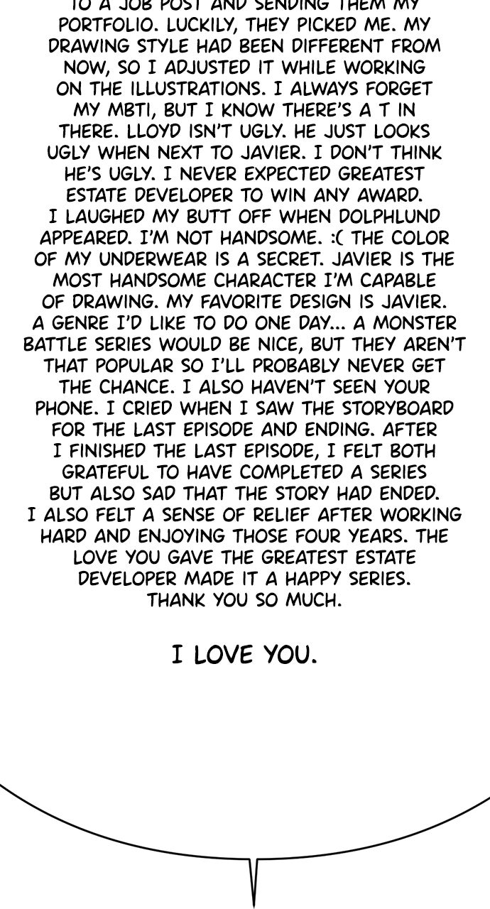 The Greatest Estate Developer Afterword page 135 - 