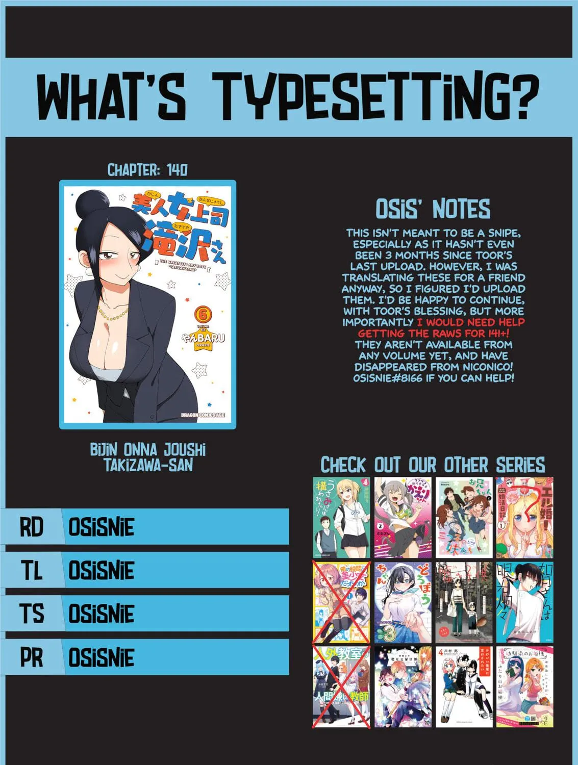 The Greatest Lady Boss "Takizawasan" Chapter 140 page 9 - 