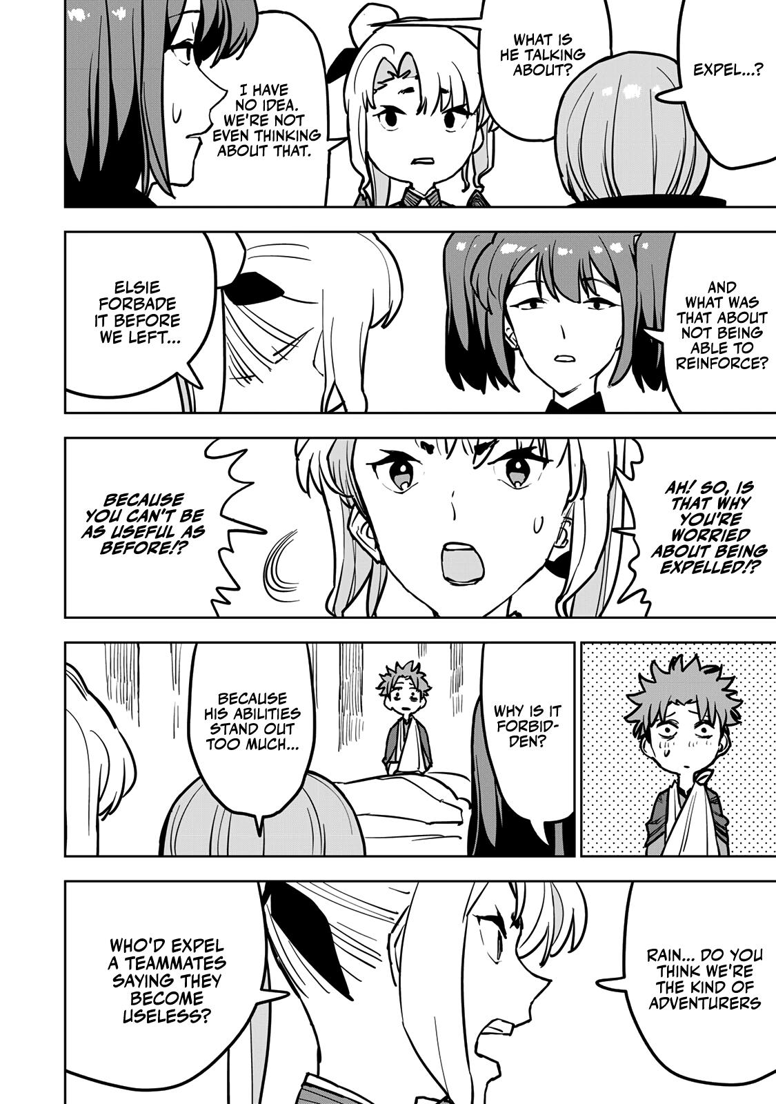 The Exiled Cheating Magician Enjoys a Carefree Second Life.: I Can Grant “Reinforcement Points” Not Only to Weapons, but to Anything, and I Can Revoke the Effects at Any Time I Choose. But Are Those Left Behind Okay? Chapter 17 page 45 - 