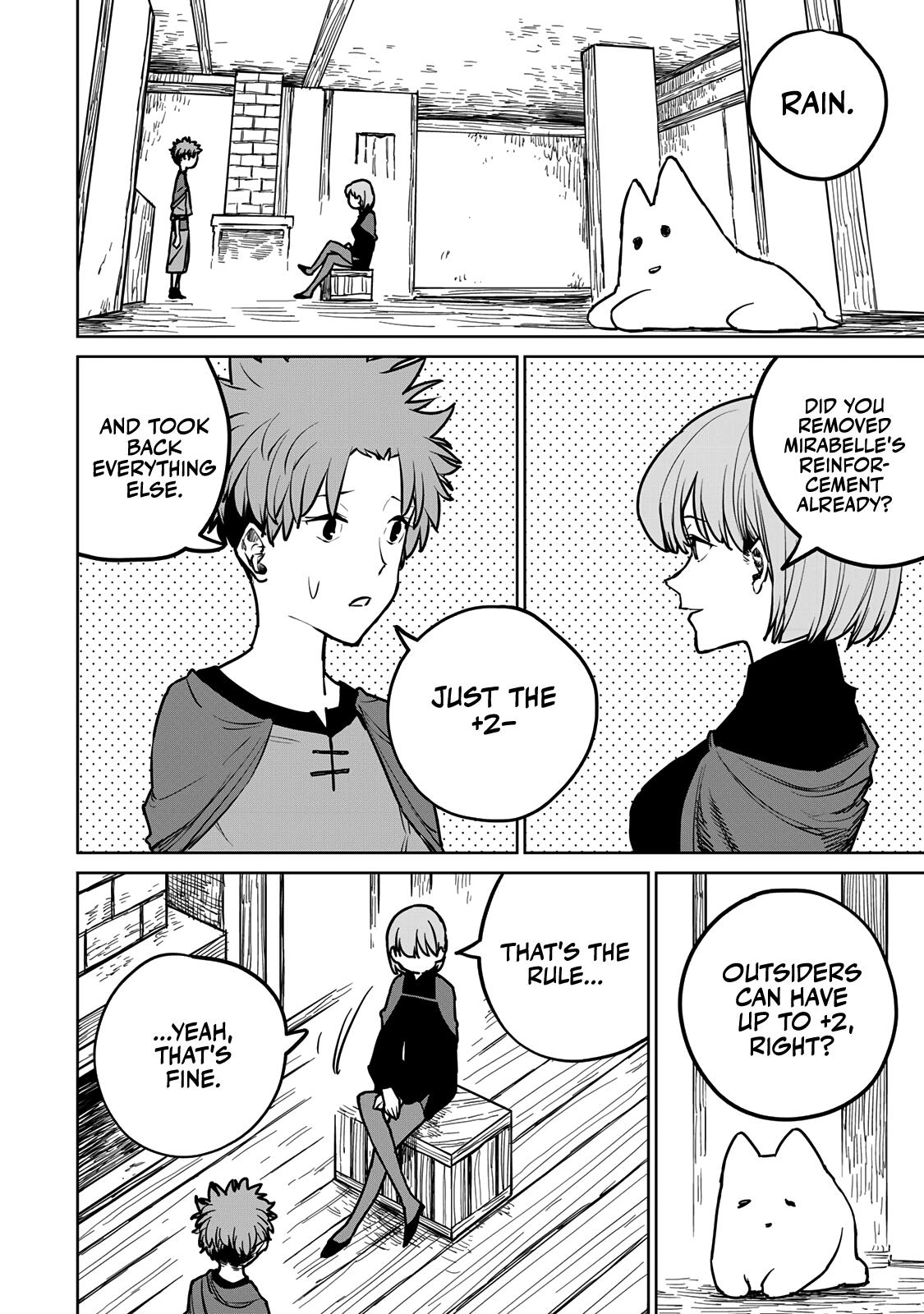 The Exiled Cheating Magician Enjoys a Carefree Second Life.: I Can Grant “Reinforcement Points” Not Only to Weapons, but to Anything, and I Can Revoke the Effects at Any Time I Choose. But Are Those Left Behind Okay? Chapter 24 page 40 - 
