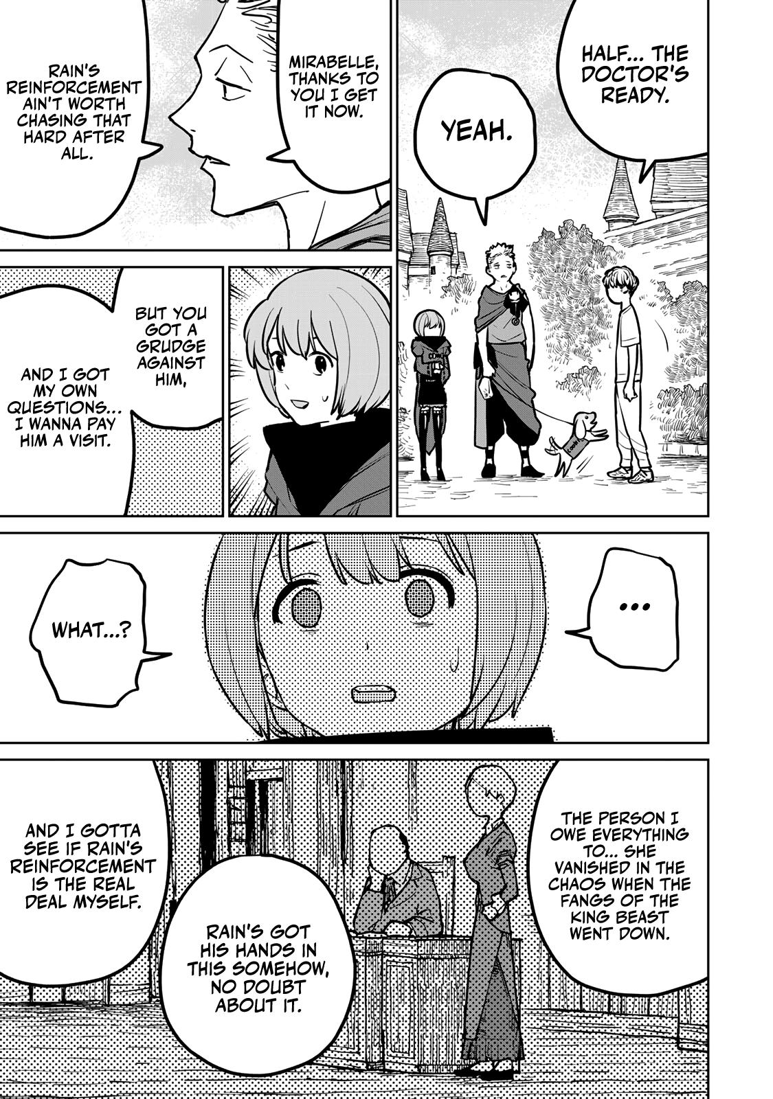 The Exiled Cheating Magician Enjoys a Carefree Second Life.: I Can Grant “Reinforcement Points” Not Only to Weapons, but to Anything, and I Can Revoke the Effects at Any Time I Choose. But Are Those Left Behind Okay? Chapter 24 page 45 - 