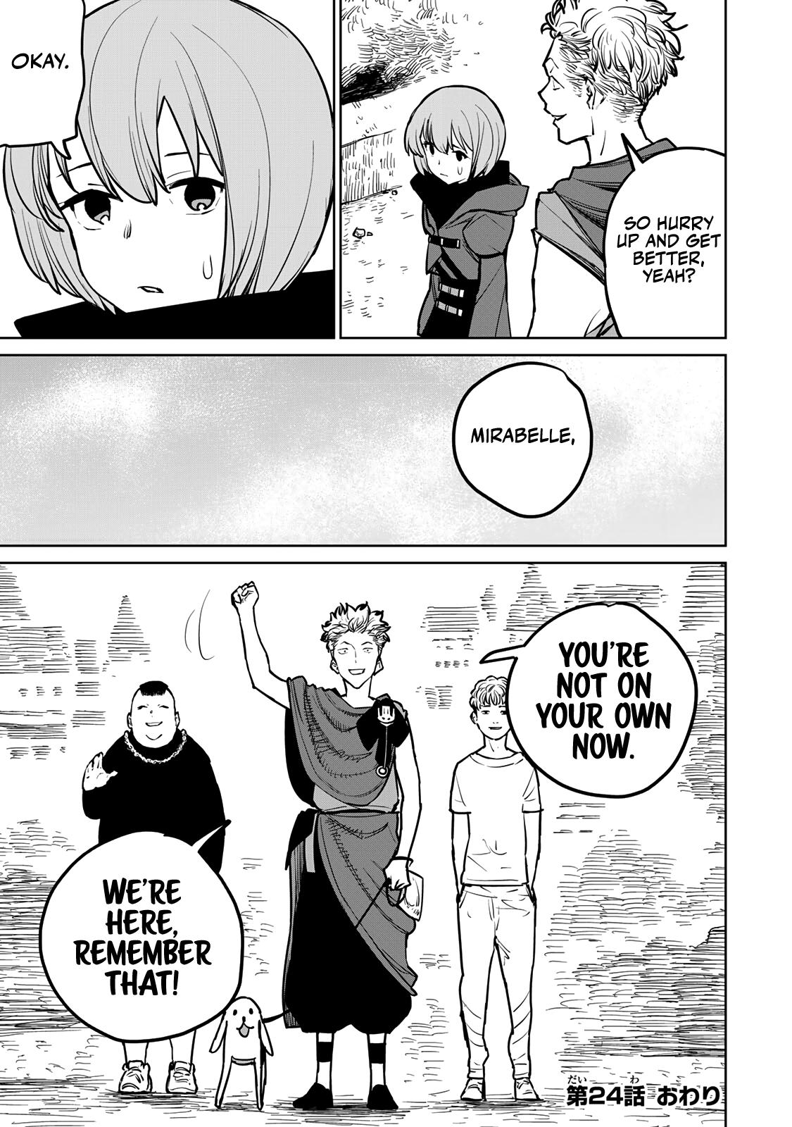 The Exiled Cheating Magician Enjoys a Carefree Second Life.: I Can Grant “Reinforcement Points” Not Only to Weapons, but to Anything, and I Can Revoke the Effects at Any Time I Choose. But Are Those Left Behind Okay? Chapter 24 page 47 - 