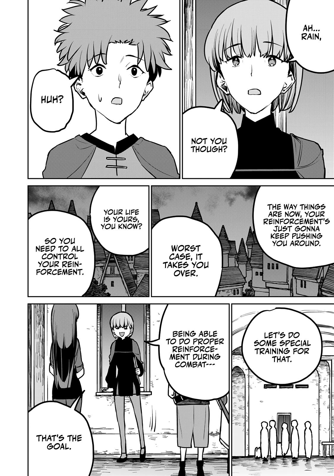 The Exiled Cheating Magician Enjoys a Carefree Second Life.: I Can Grant “Reinforcement Points” Not Only to Weapons, but to Anything, and I Can Revoke the Effects at Any Time I Choose. But Are Those Left Behind Okay? Chapter 25 page 43 - 