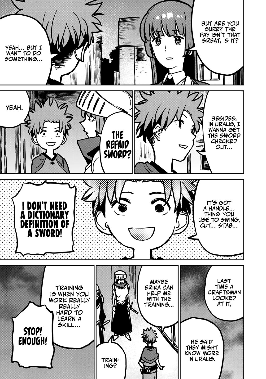 The Exiled Cheating Magician Enjoys a Carefree Second Life.: I Can Grant “Reinforcement Points” Not Only to Weapons, but to Anything, and I Can Revoke the Effects at Any Time I Choose. But Are Those Left Behind Okay? Chapter 28 page 35 - 