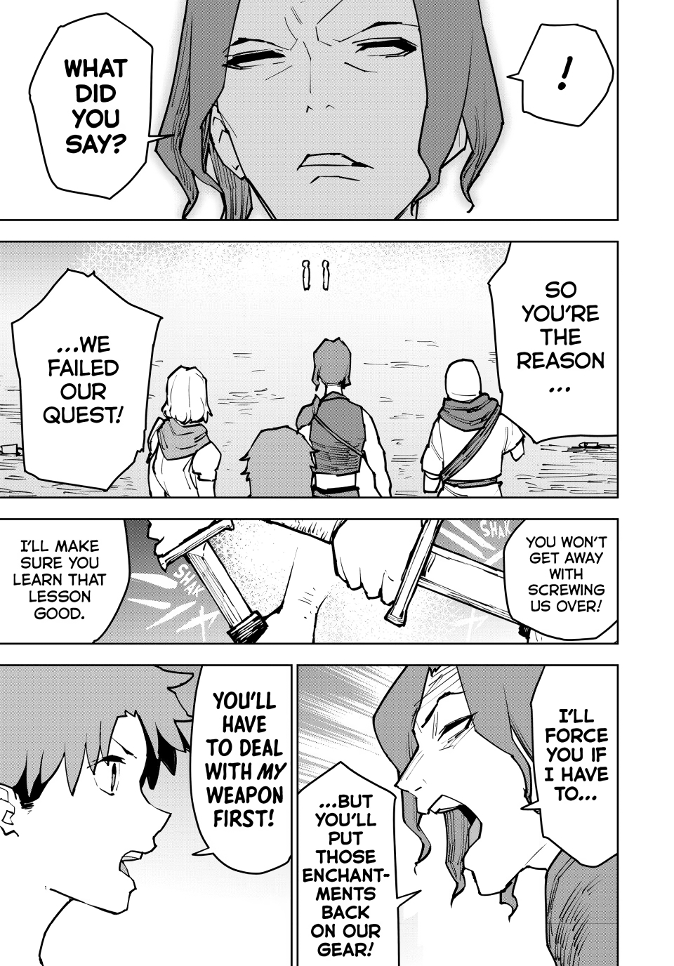 The Exiled Cheating Magician Enjoys a Carefree Second Life.: I Can Grant “Reinforcement Points” Not Only to Weapons, but to Anything, and I Can Revoke the Effects at Any Time I Choose. But Are Those Left Behind Okay? Chapter 3 page 39 - 