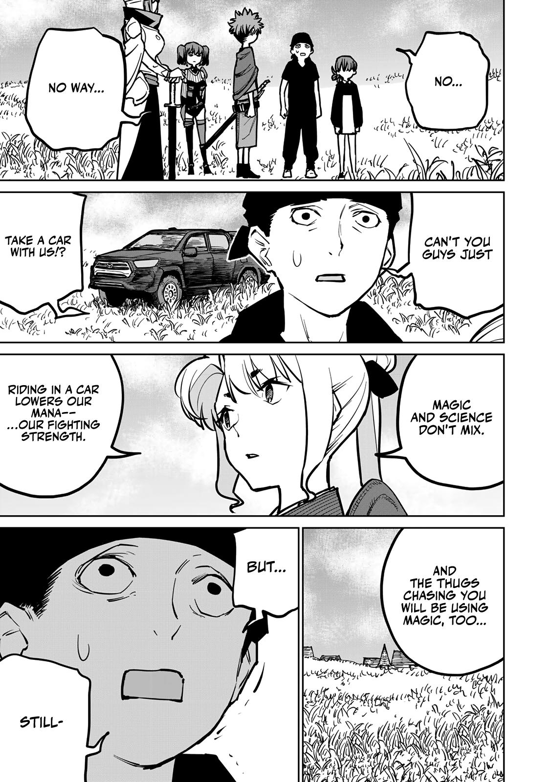 The Exiled Cheating Magician Enjoys a Carefree Second Life.: I Can Grant “Reinforcement Points” Not Only to Weapons, but to Anything, and I Can Revoke the Effects at Any Time I Choose. But Are Those Left Behind Okay? Chapter 30 page 34 - 