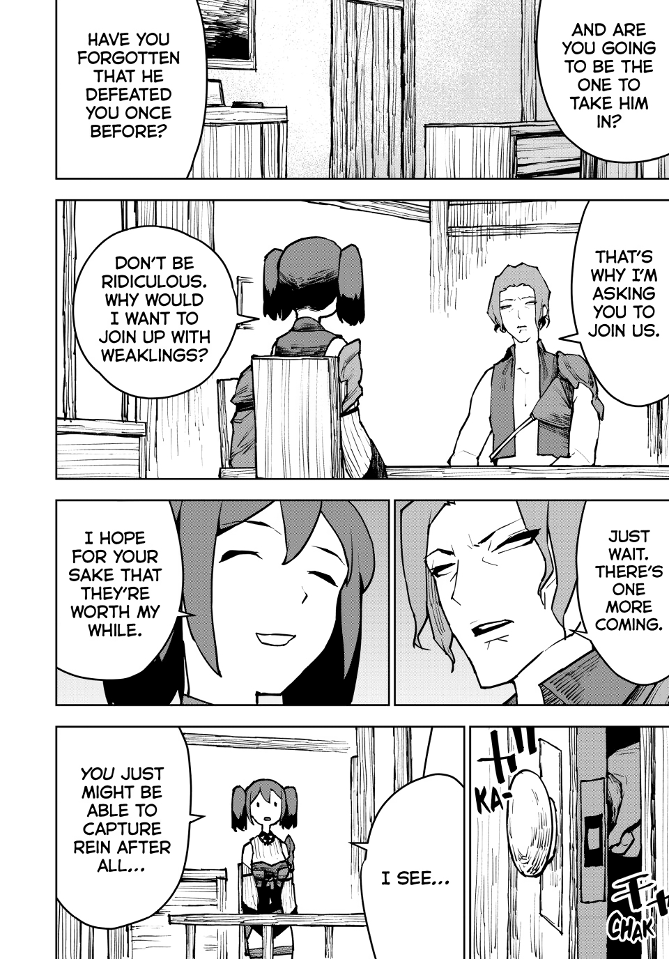 The Exiled Cheating Magician Enjoys a Carefree Second Life.: I Can Grant “Reinforcement Points” Not Only to Weapons, but to Anything, and I Can Revoke the Effects at Any Time I Choose. But Are Those Left Behind Okay? Chapter 5 page 38 - 