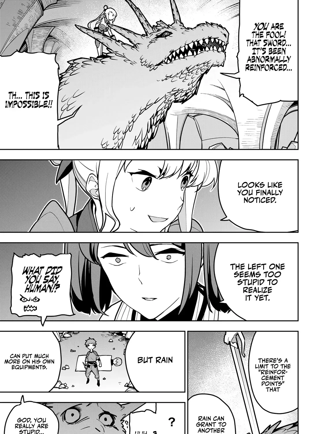 The Exiled Cheating Magician Enjoys a Carefree Second Life.: I Can Grant “Reinforcement Points” Not Only to Weapons, but to Anything, and I Can Revoke the Effects at Any Time I Choose. But Are Those Left Behind Okay? Chapter 8 page 55 - 