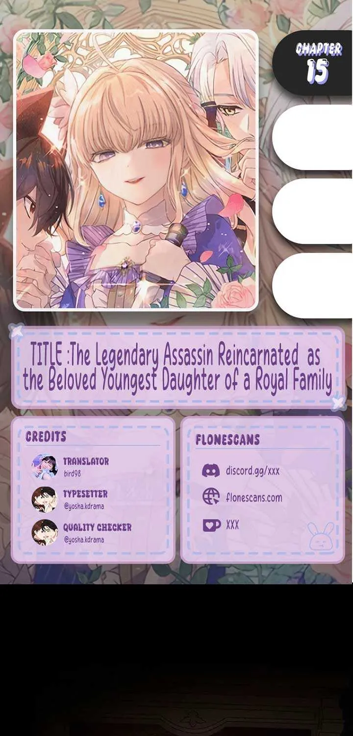 The Legendary Assassin Reincarnated as the Beloved Youngest Daughter of a Royal Family Chapter 15 page 1 - 