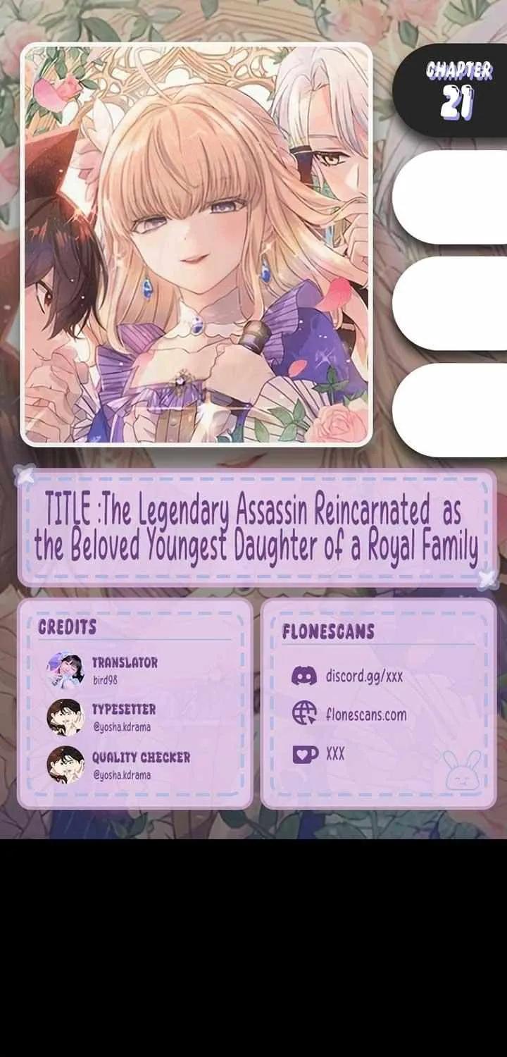 The Legendary Assassin Reincarnated as the Beloved Youngest Daughter of a Royal Family Chapter 21 page 2 - 