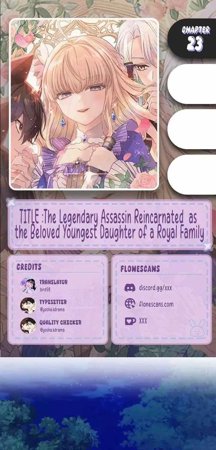 The Legendary Assassin Reincarnated as the Beloved Youngest Daughter of a Royal Family Chapter 23 page 2 - 