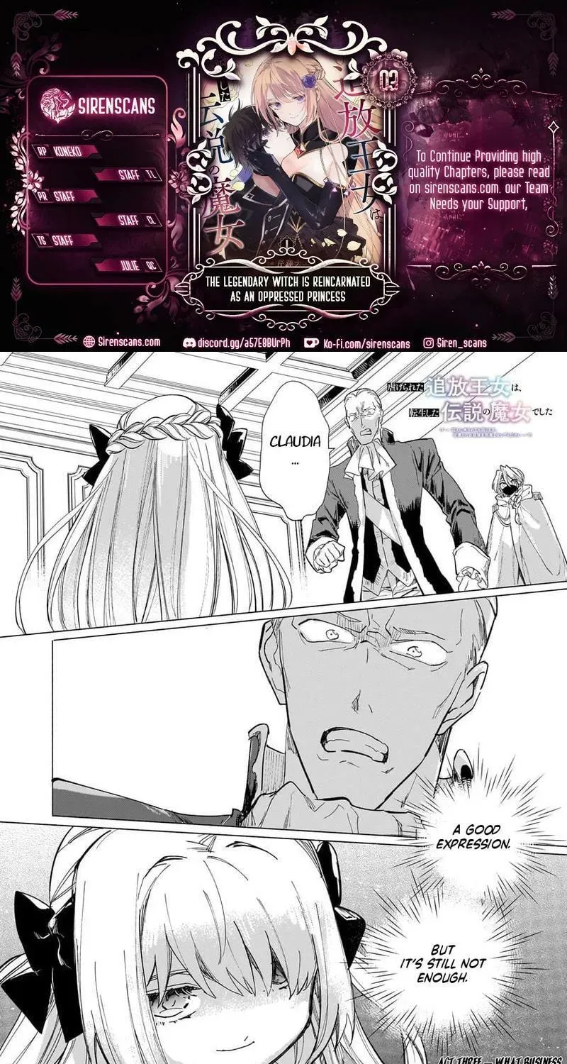 The Legendary Witch Is Reborn as an Oppressed Princess Chapter 3 page 1 - 