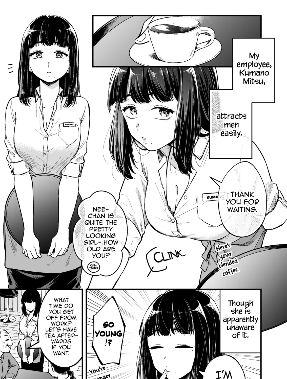 The Manager and The Oblivious Waitress Chapter 1 page 2 - 