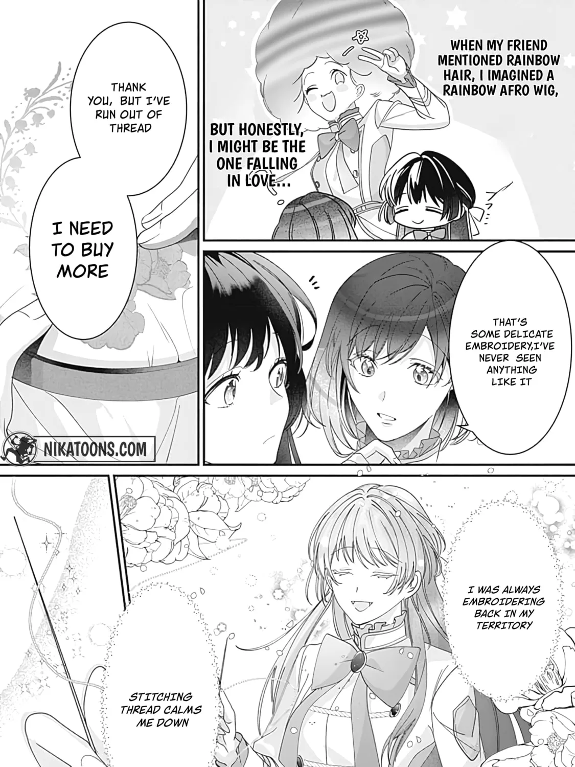 The Ordinary Noble Lady who was Reincarnated into an Unplayed Otome Game Stitches with Sacred Embroidery Thread Chapter 1 page 55 - 
