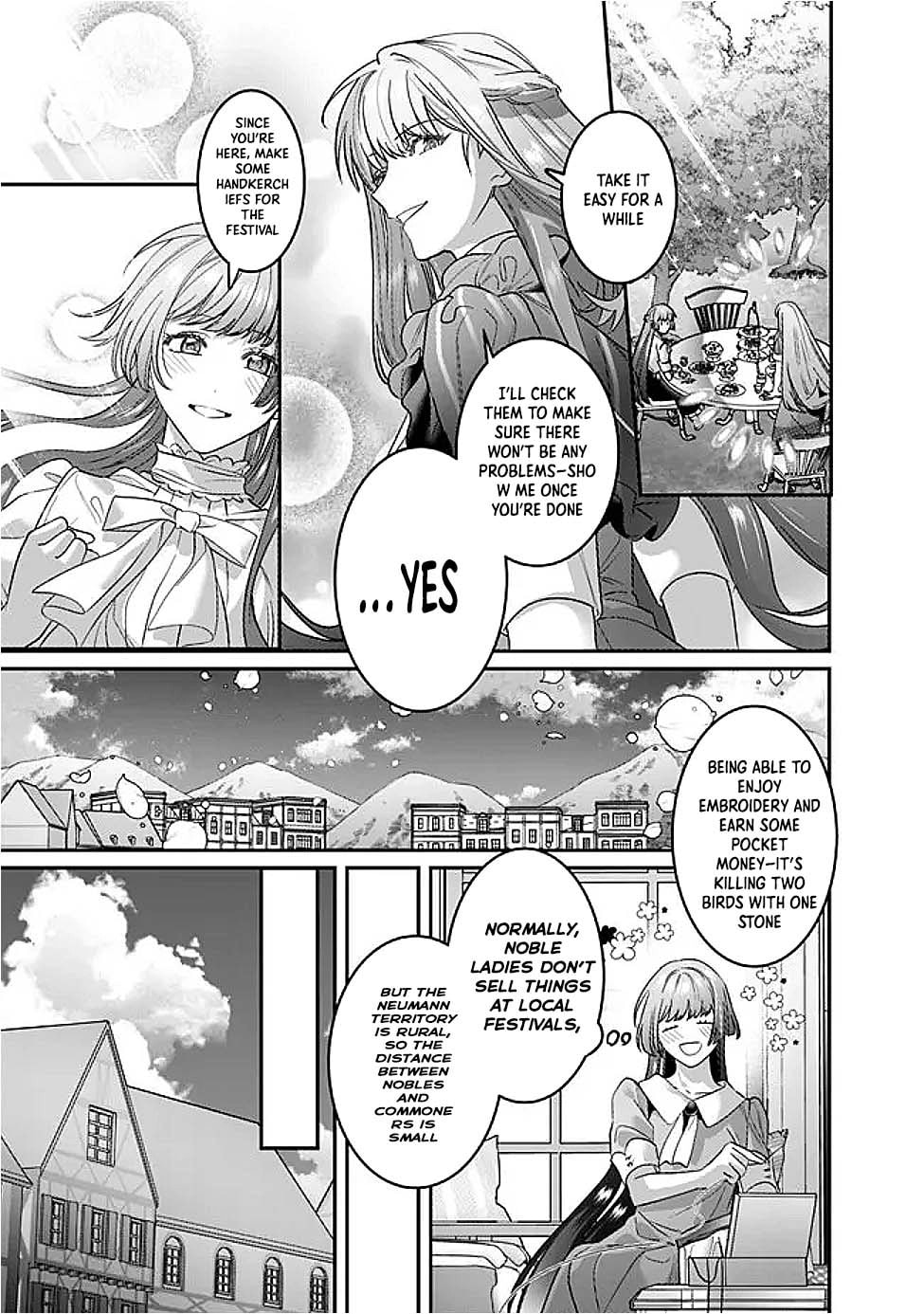 The Ordinary Noble Lady who was Reincarnated into an Unplayed Otome Game Stitches with Sacred Embroidery Thread Chapter 13 page 23 - 