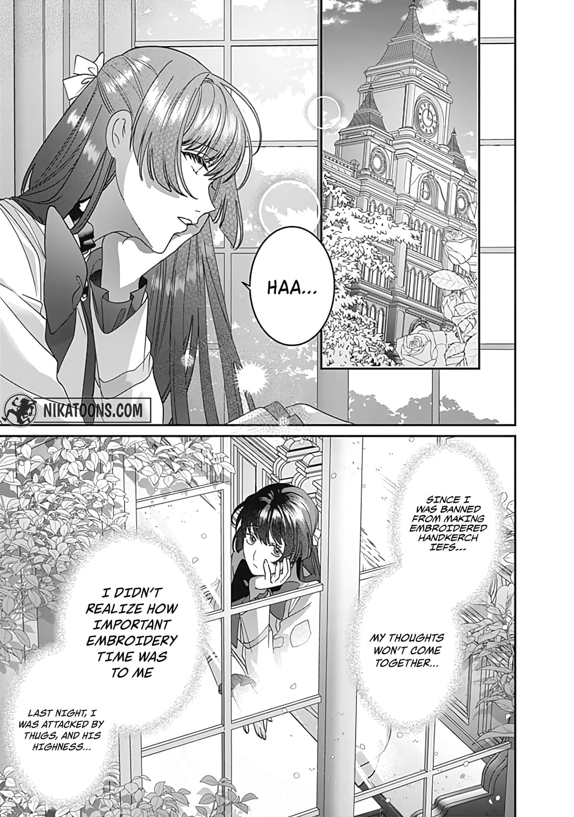 The Ordinary Noble Lady who was Reincarnated into an Unplayed Otome Game Stitches with Sacred Embroidery Thread Chapter 8 page 3 - 