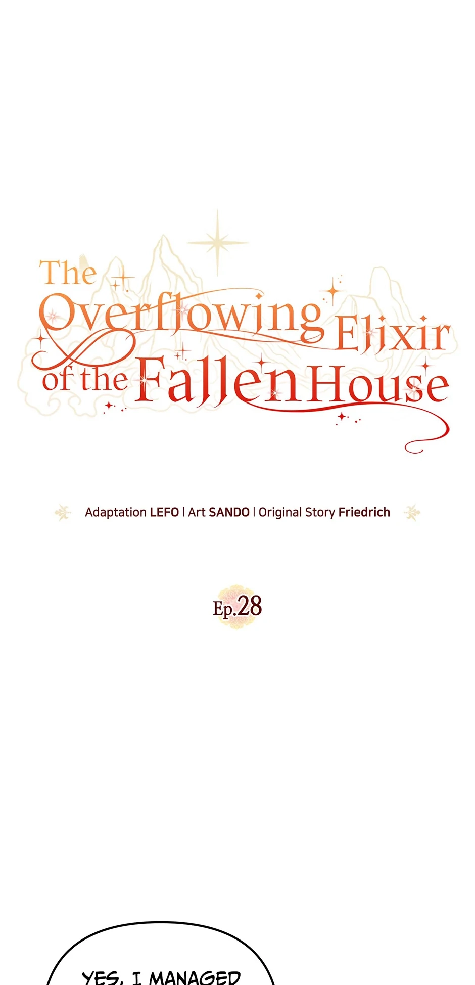 The Overflowing Elixir of the Fallen House Chapter 28 page 1 - 