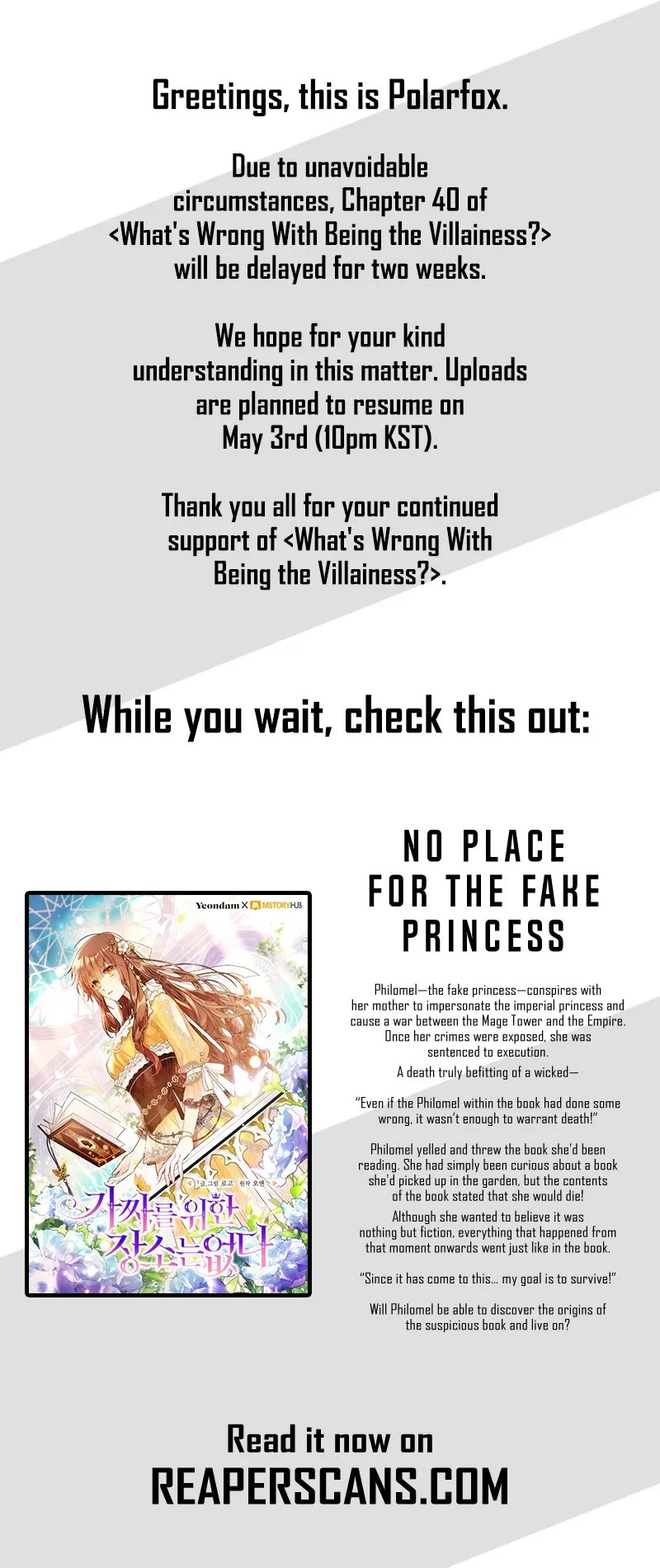 The Perks of Being a Villainess Chapter 39.5 page 1 - 
