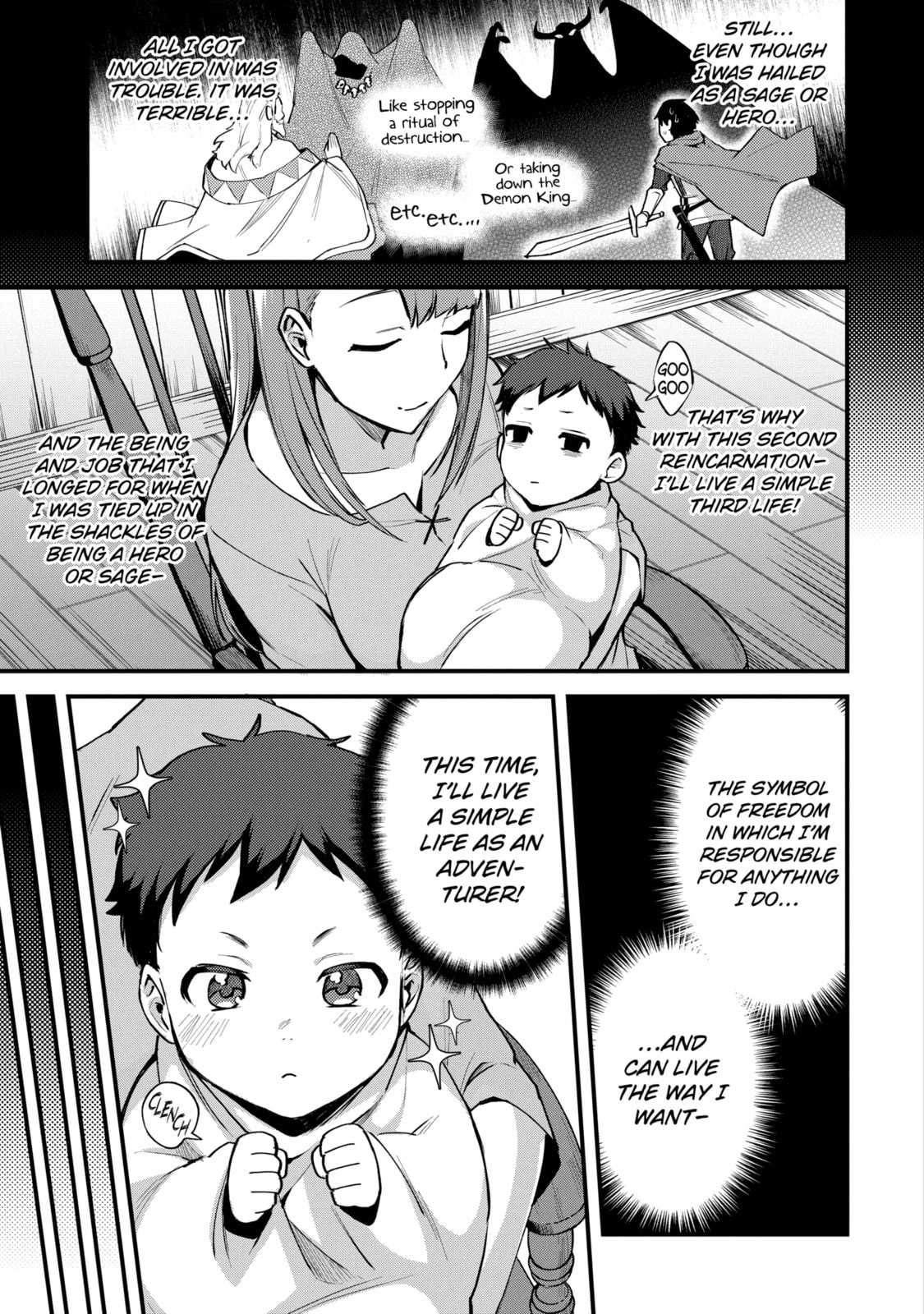 The Re-Reincarnated Boy Lives Peacefully as an S-Rank Adventurer: I, a Sage and Hero in My Previous Lives, Will Live a Simple Life in My Next Chapter 35.3 page 3 - 