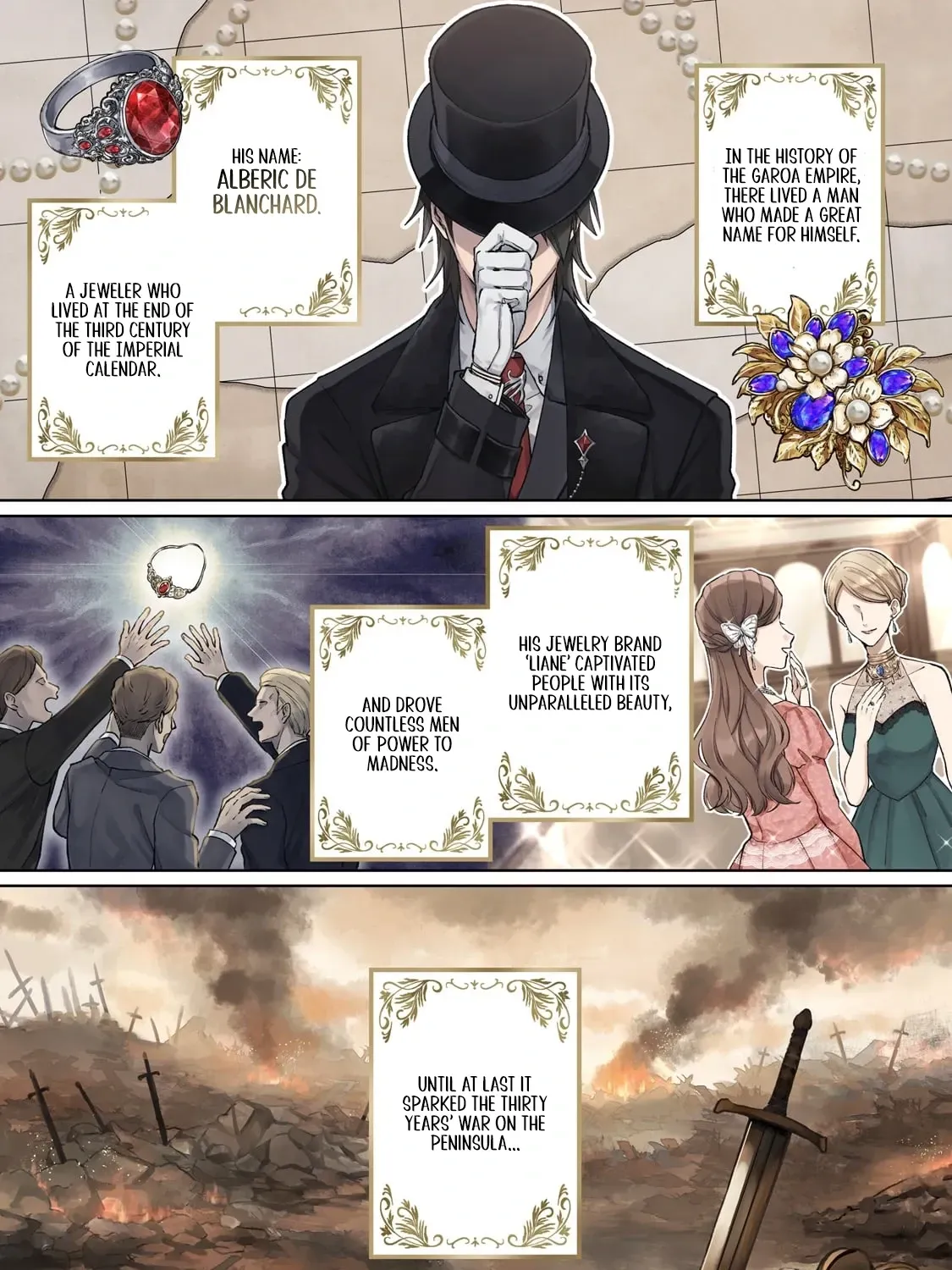 The Red-Eyed Raven of Marbourg and the Ruined Jeweler: A Genius Jeweler Picked Up by a Ruthless Merchant Captivates the World Chapter 1 page 2 - 