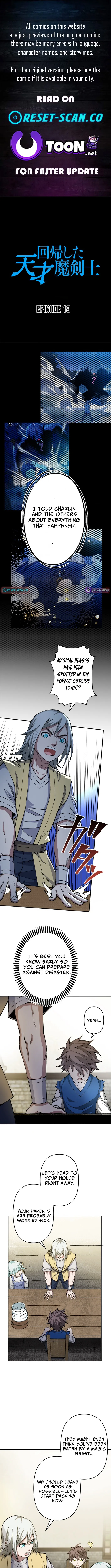 The Regressed Genius Magic Swordsman Chapter 19 page 1 - 
