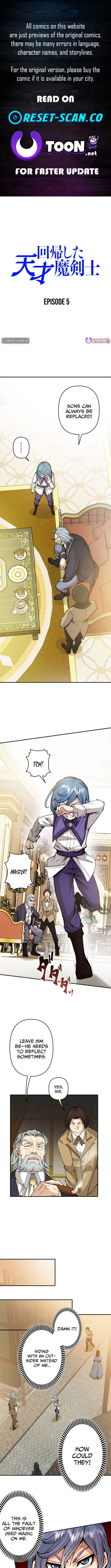 The Regressed Genius Magic Swordsman Chapter 5 page 1 - 