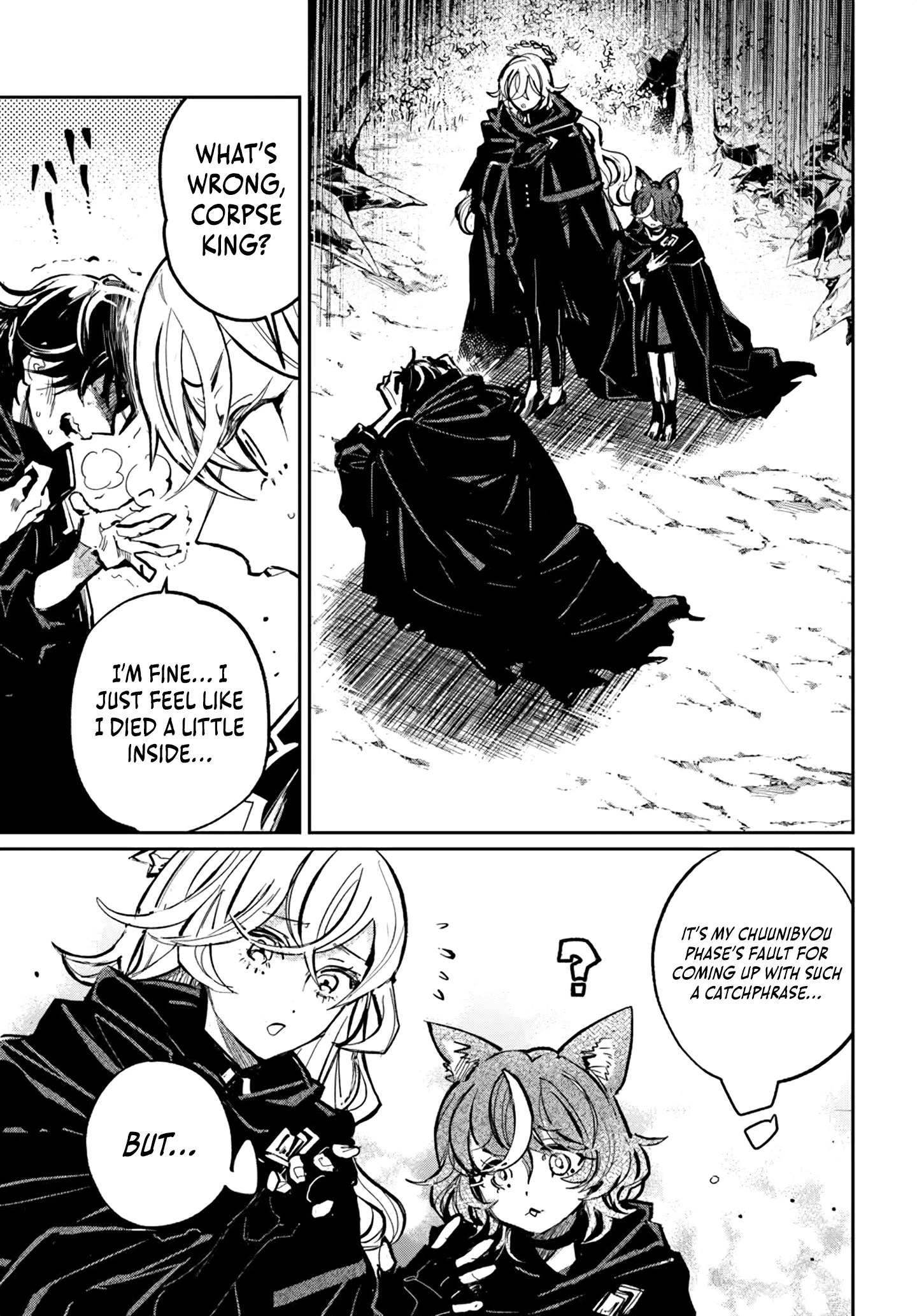 The Return of the Corpse King: I, a Former Hero, Have Been Summoned Back to Isekai to Stop the CHUUNI Secret Society Organized by Me Chapter 2.2 page 15 - 