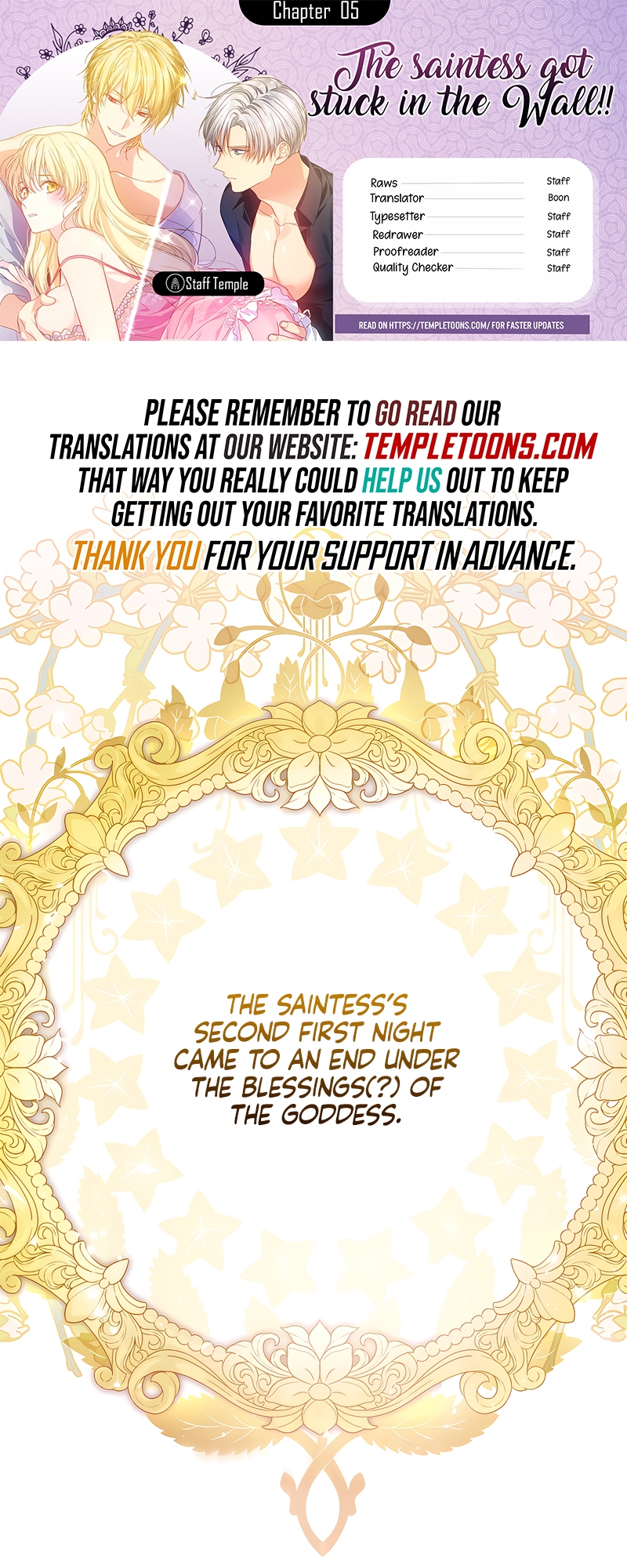 The saintess got stuck in the Wall!!  Chapter 5 page 1 - 