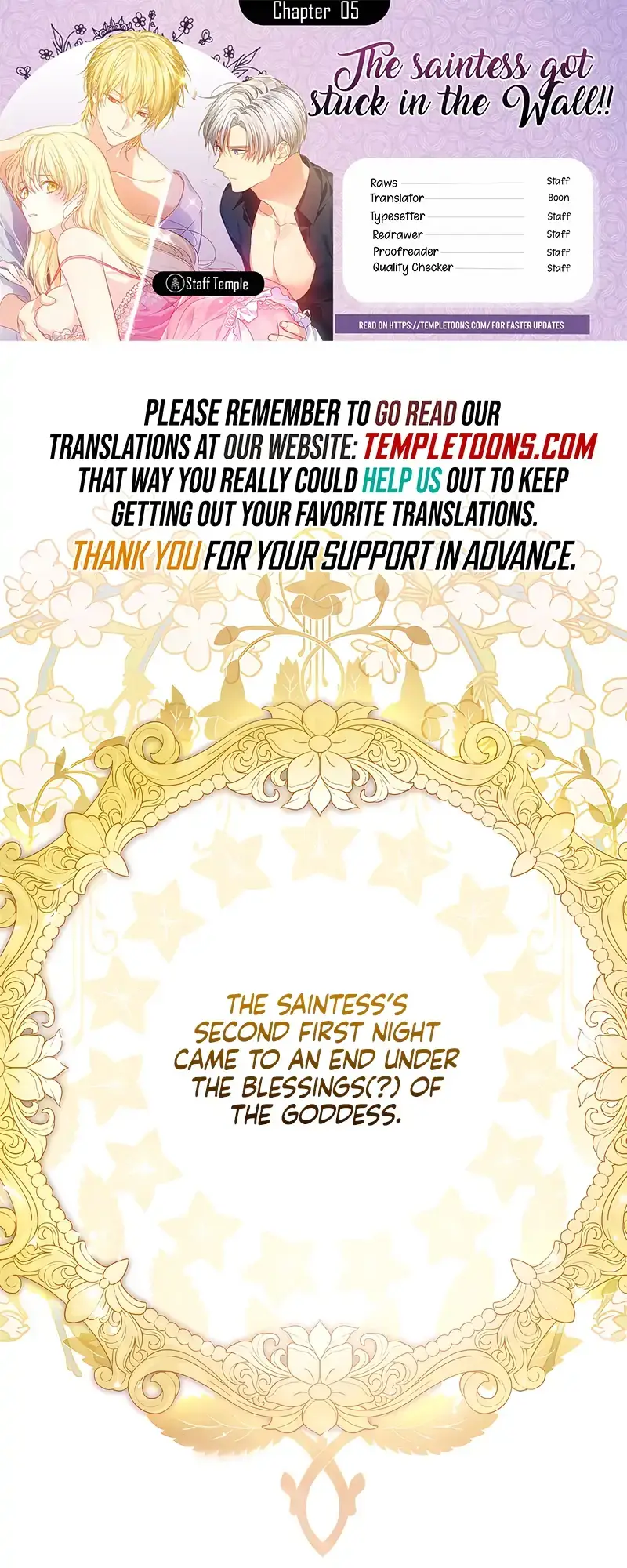 The Saintess Is Stuck in the Wall! Chapter 5 page 1 - 