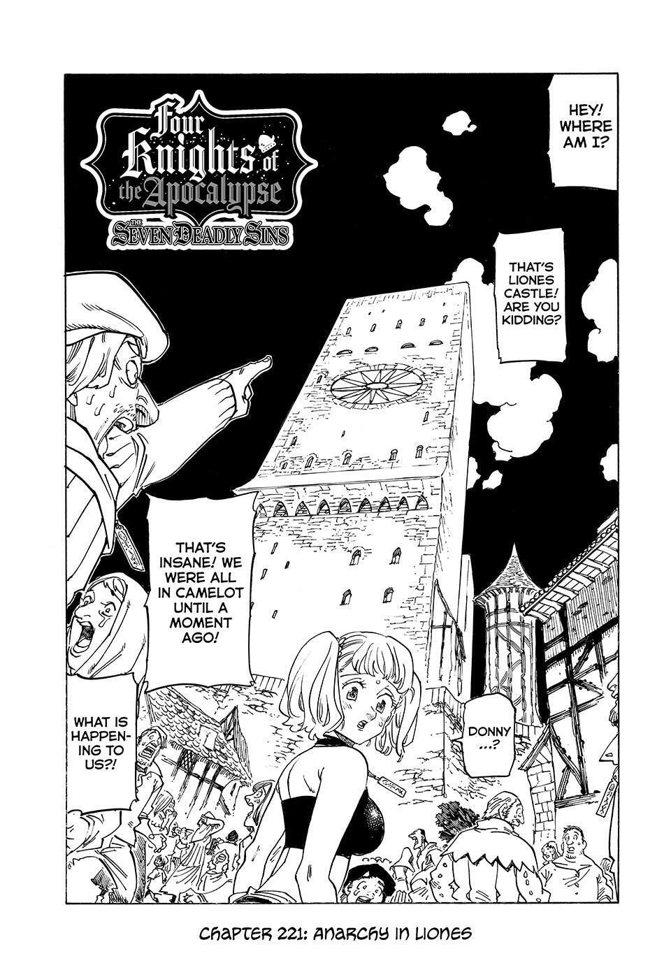 The Seven Deadly Sins: Four Knights of the Apocalypse Chapter 221 page 1 - 