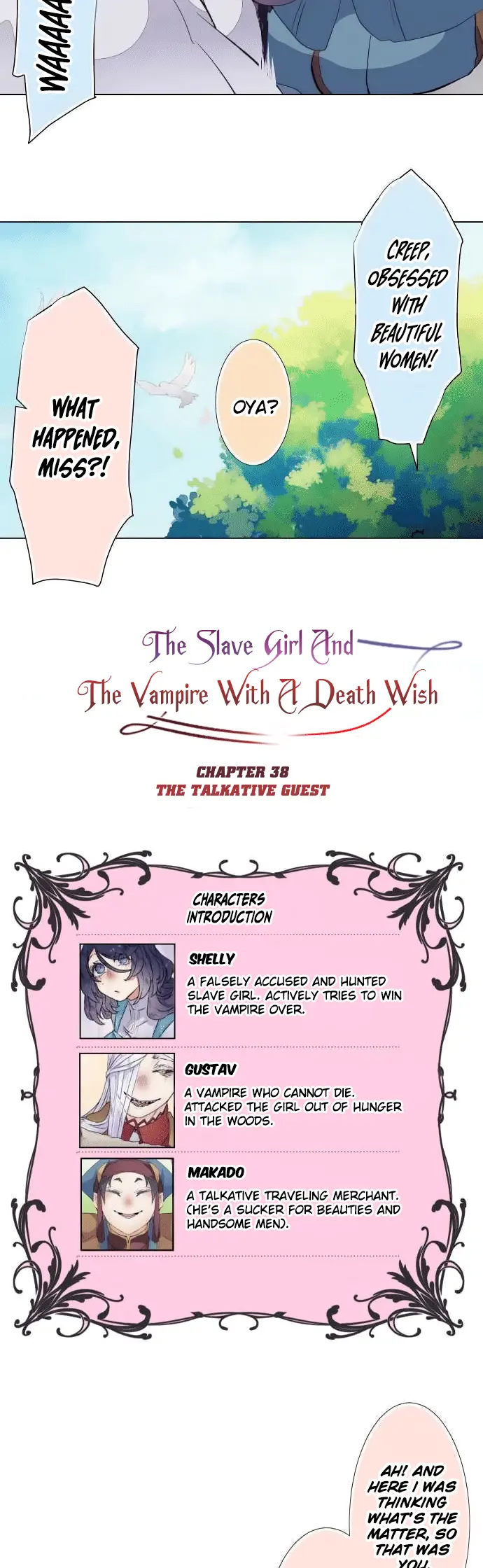 The Slave Girl and the Vampire with a Death Wish Chapter 38 page 7 - 