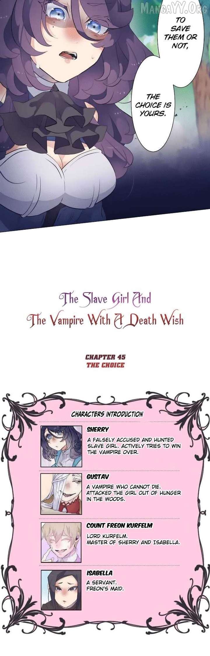 The Slave Girl and the Vampire with a Death Wish Chapter 45 page 5 - 
