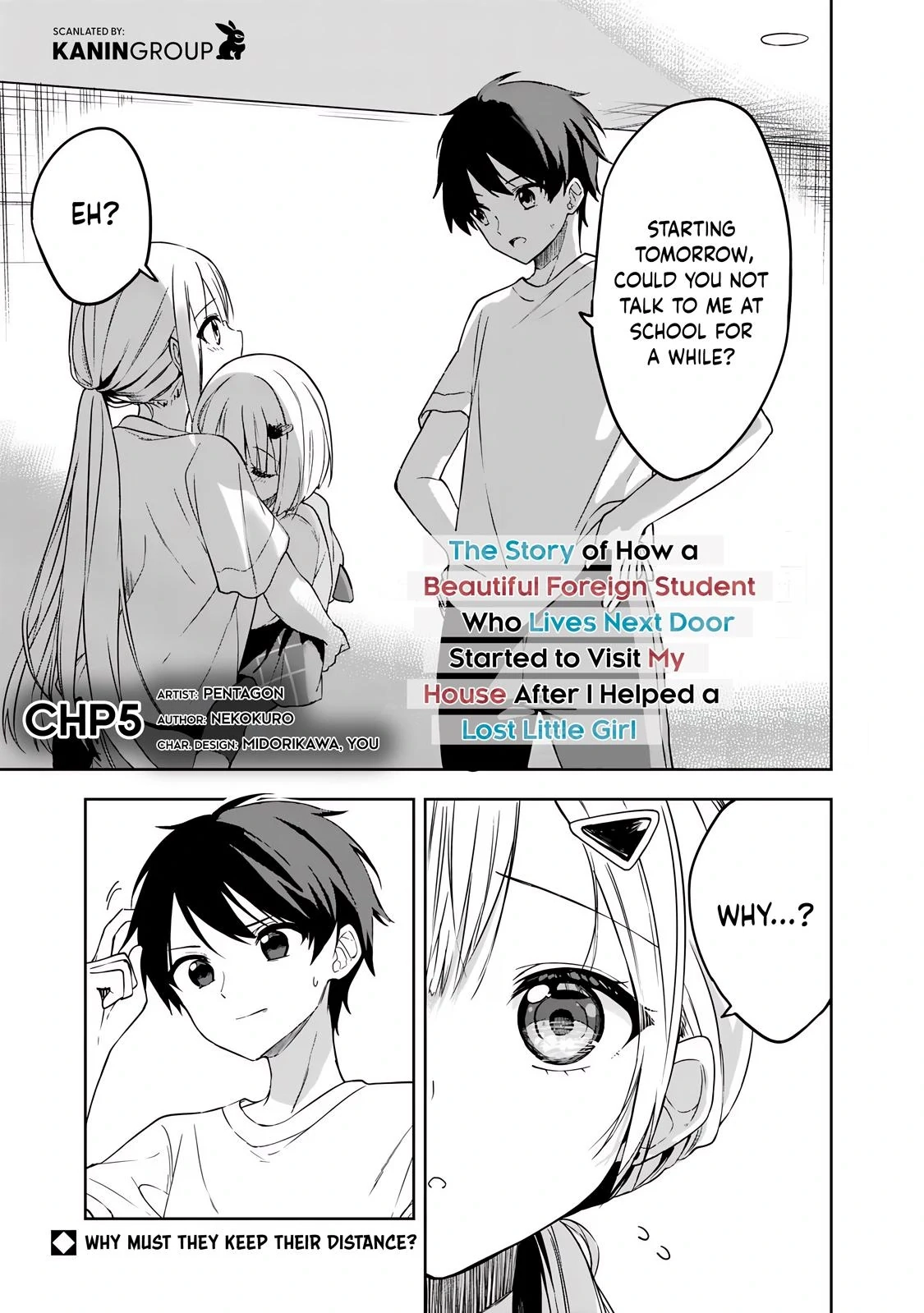 The Story of How a Beautiful Foreign Student Who Lives Next Door Started to Visit My House After I Helped a Lost Little Girl Chapter 5 page 3 - 