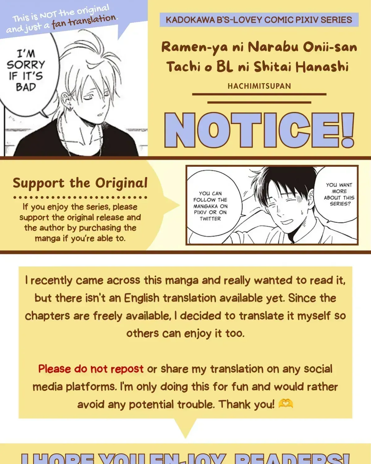 The Story of Wanting to Make The Ramen Shop Guys Into BL Chapter 0.2 page 13 - 