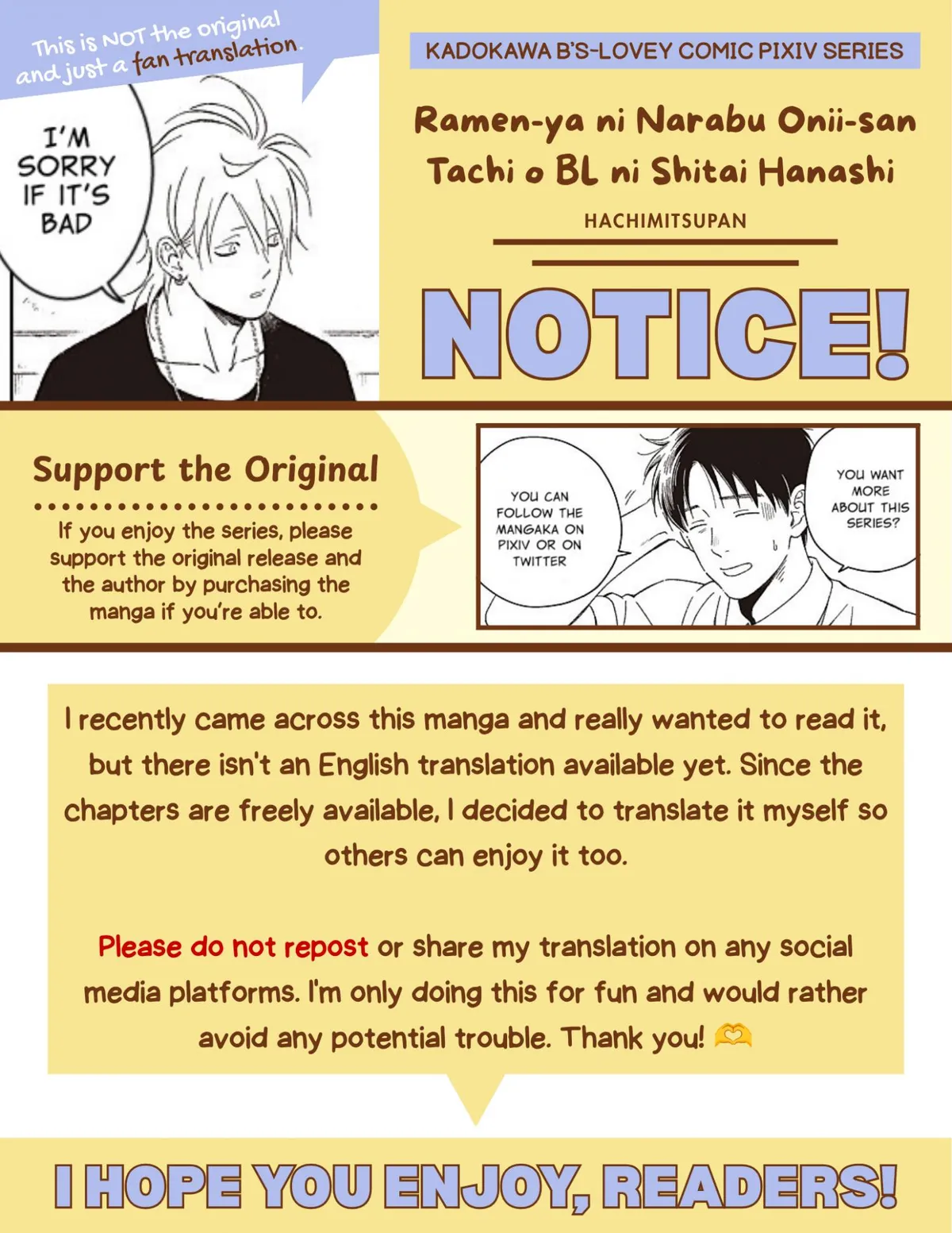 The Story of Wanting to Make The Ramen Shop Guys Into BL Chapter 0 page 12 - 